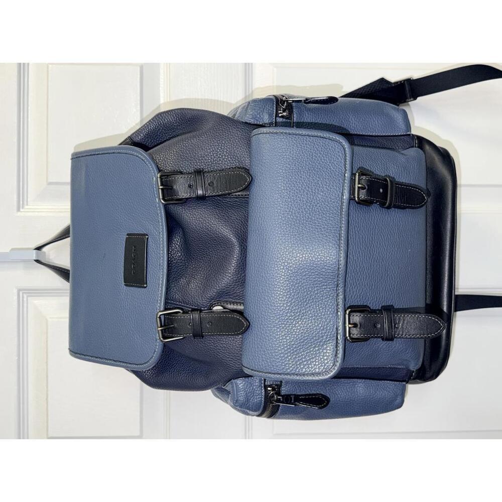 Coach Sprint Backpack In Colorblock Leather Midnight Navy